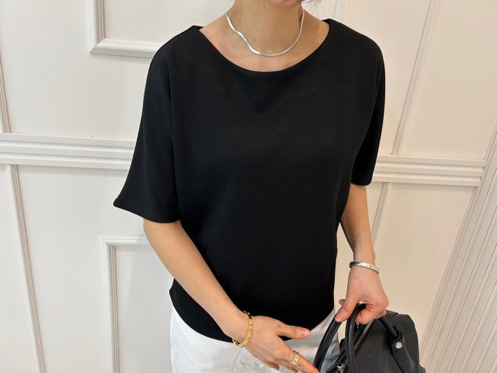 Pearls room - Korean Women Fashion - #momslook - Cut Tee - 9