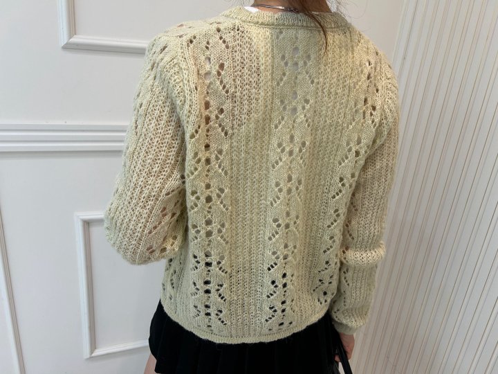 Pearls room - Korean Women Fashion - #momslook - Mine Ribbon Cardigan - 6