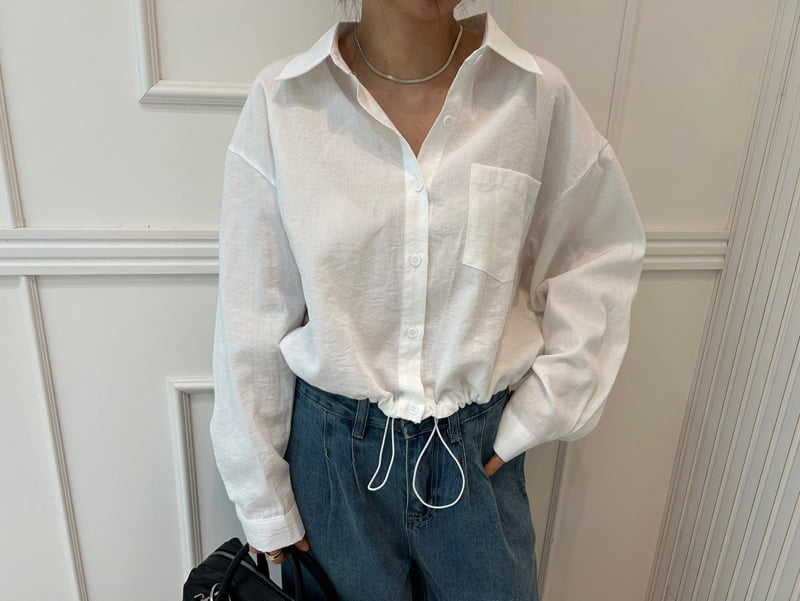 Pearls room - Korean Women Fashion - #momslook - String Shirt - 11