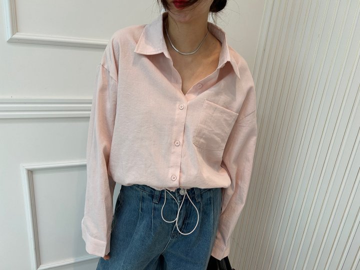 Pearls room - Korean Women Fashion - #momslook - String Shirt - 8