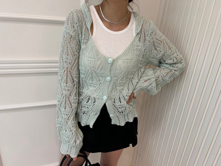 Pearls room - Korean Women Fashion - #momslook - Hood Cardigan - 10