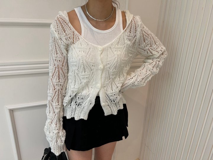 Pearls room - Korean Women Fashion - #womensfashion - Hood Cardigan - 4