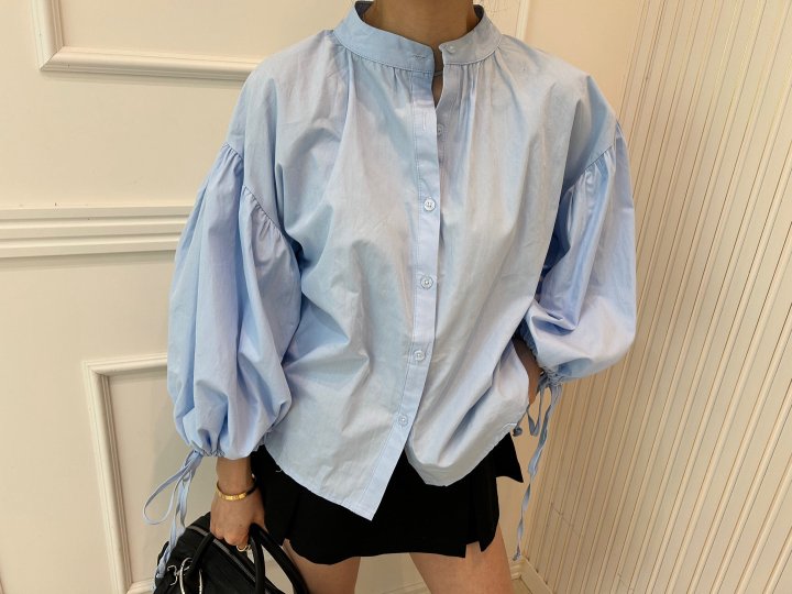 Pearls room - Korean Women Fashion - #momslook - Shirring Blouse - 2
