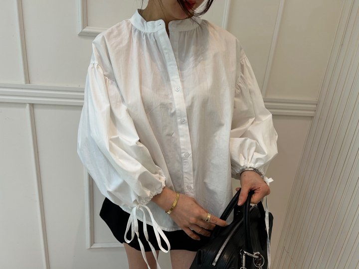Pearls room - Korean Women Fashion - #momslook - Shirring Blouse - 6