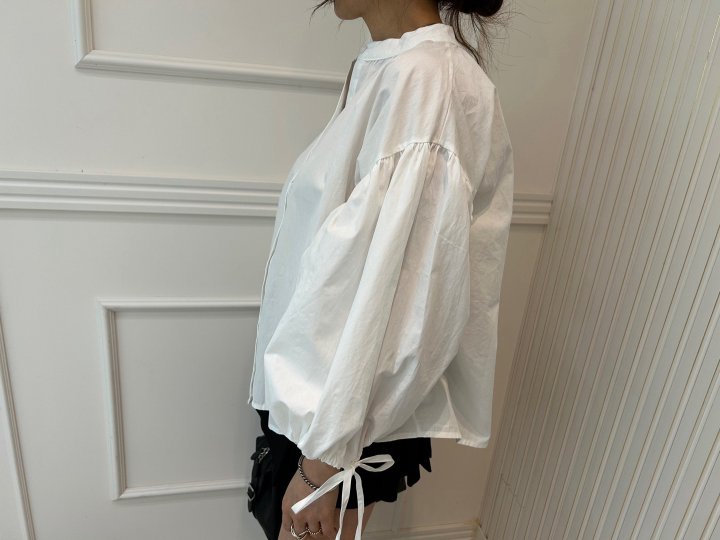 Pearls room - Korean Women Fashion - #momslook - Shirring Blouse - 7