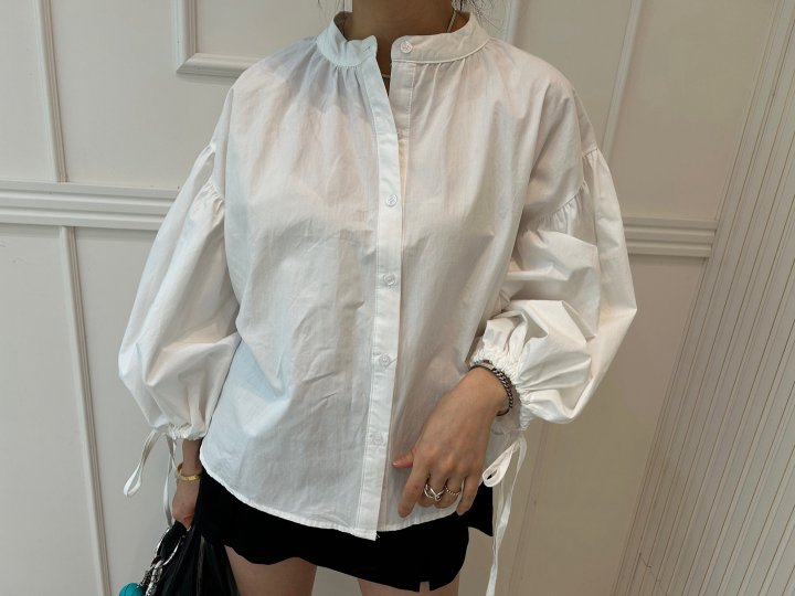 Pearls room - Korean Women Fashion - #momslook - Shirring Blouse - 8