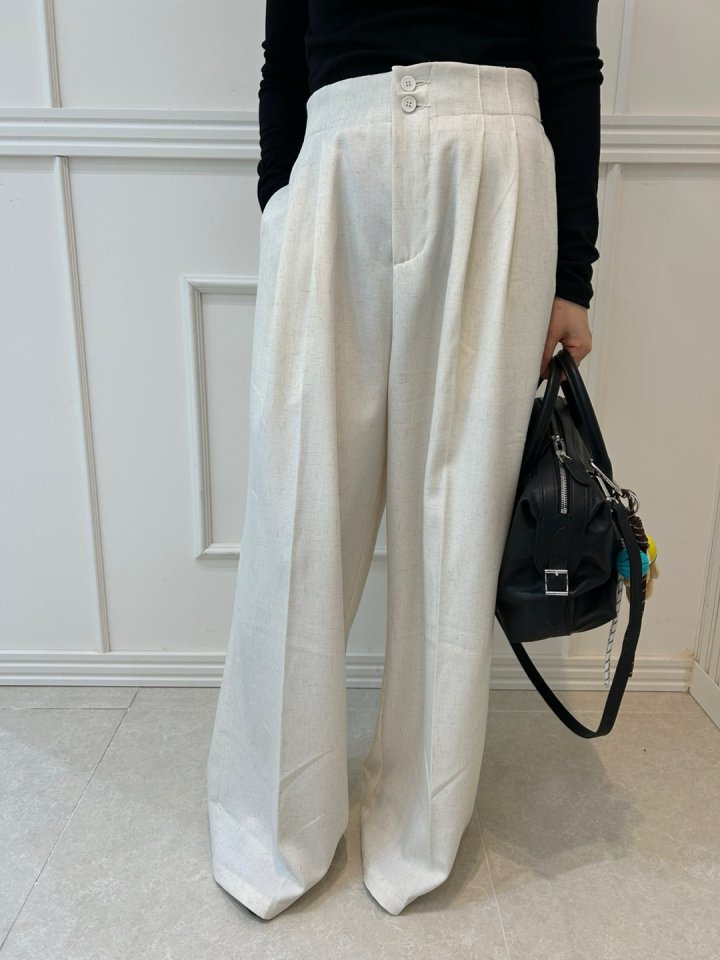 Pearls room - Korean Women Fashion - #thelittlethings - Two Button Pants - 4