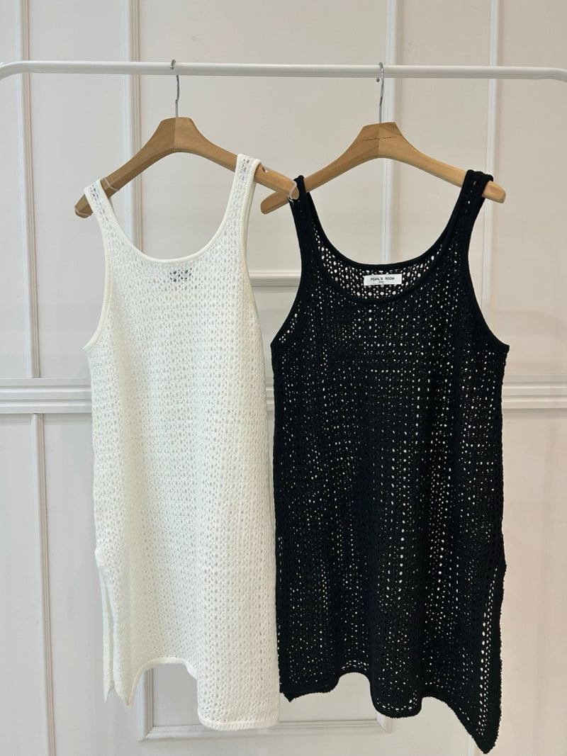 Pearls room - Korean Women Fashion - #momslook - Sleeveless Knit One-piece - 12