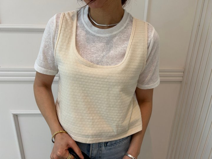 Pearls room - Korean Women Fashion - #momslook - Baby Tee - 10