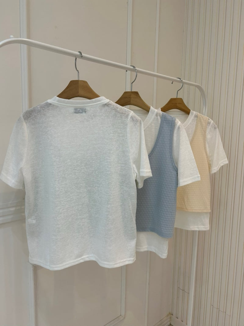 Pearls room - Korean Women Fashion - #momslook - Baby Tee - 12
