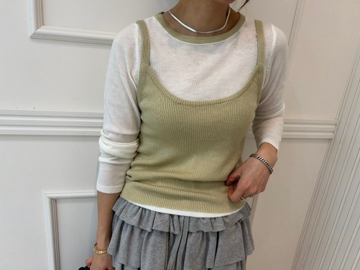 Pearls room - Korean Women Fashion - #momslook - Raglan Knit Set - 10