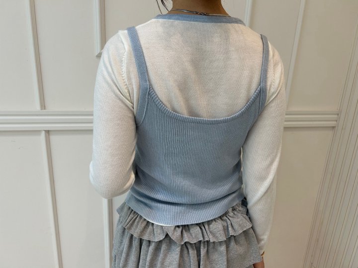 Pearls room - Korean Women Fashion - #momslook - Raglan Knit Set - 8