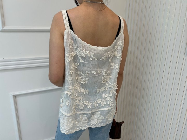 Pearls room - Korean Women Fashion - #momslook - Lovely Sleeveless Top - 8