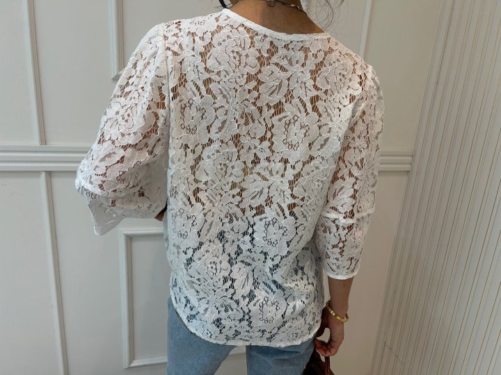 Pearls room - Korean Women Fashion - #momslook - Lace Blouse - 10