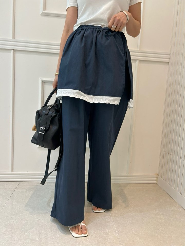 Pearls room - Korean Women Fashion - #pursuepretty - Wrap Lace Slacks