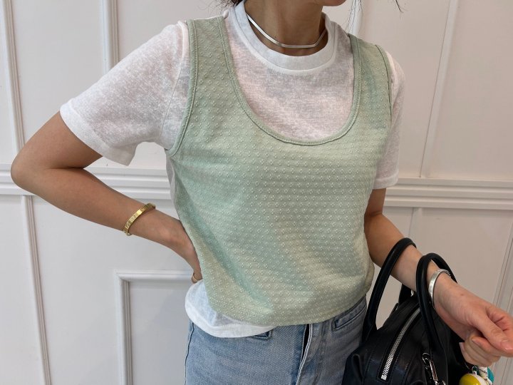 Pearls room - Korean Women Fashion - #restrostyle - Baby Tee - 3