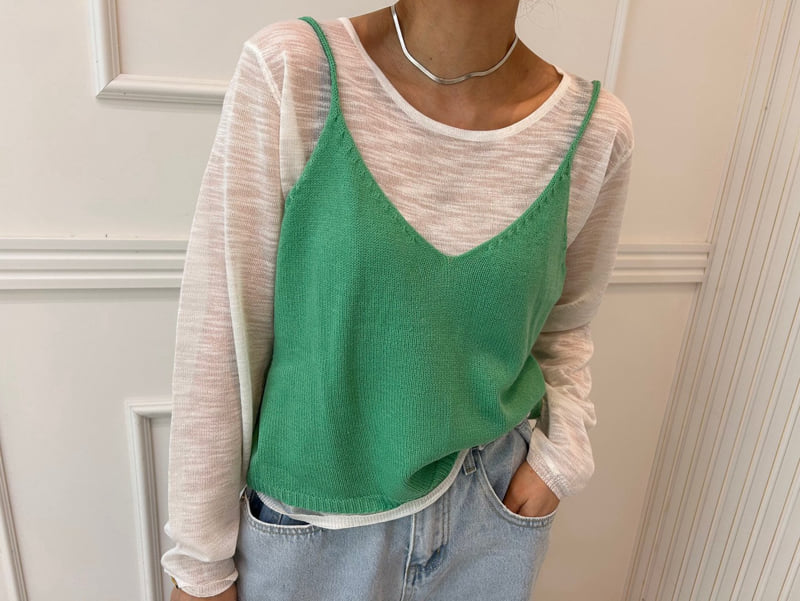 Pearls room - Korean Women Fashion - #shopsmall - Strap Sleeveless Set - 10