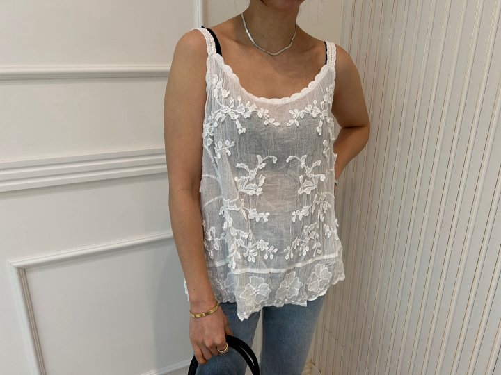 Pearls room - Korean Women Fashion - #shopsmall - Lovely Sleeveless Top - 3
