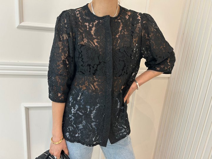 Pearls room - Korean Women Fashion - #shopsmall - Lace Blouse