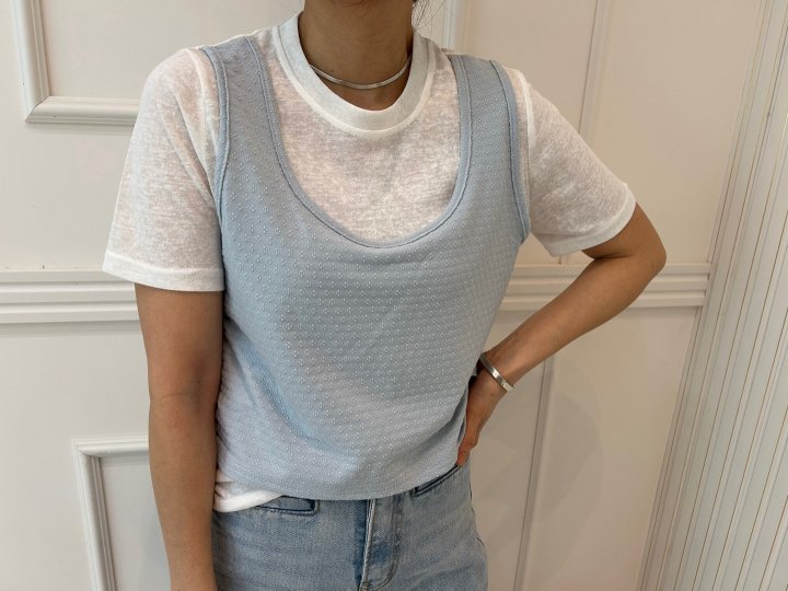 Pearls room - Korean Women Fashion - #thatsdarling - Baby Tee - 6