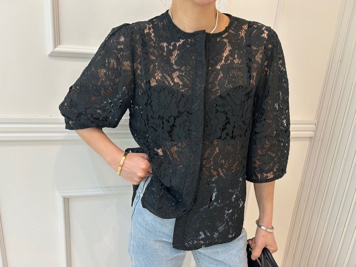 Pearls room - Korean Women Fashion - #thatsdarling - Lace Blouse - 2