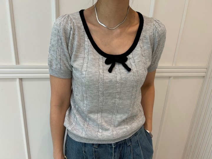 Pearls room - Korean Women Fashion - #vintageinspired - Ribbon Knit - 9