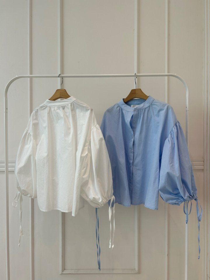 Pearls room - Korean Women Fashion - #vintagekidsstyle - Shirring Blouse - 11