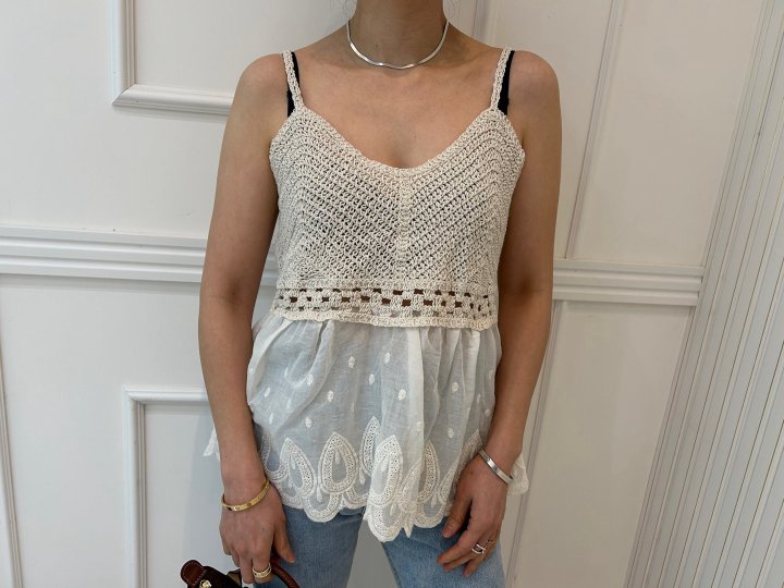 Pearls room - Korean Women Fashion - #vintagekidsstyle - Knit Sleeveless Top