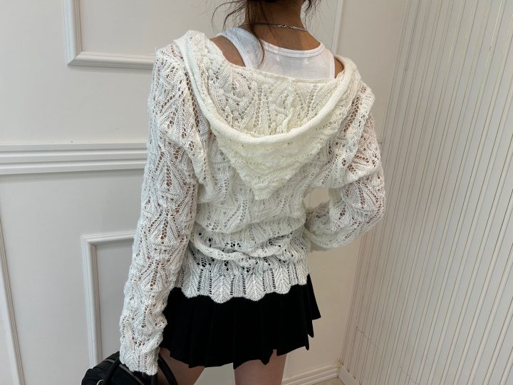 Pearls room - Korean Women Fashion - #womensfashion - Hood Cardigan - 5