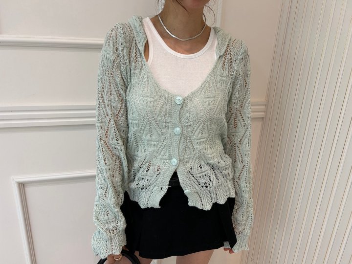 Pearls room - Korean Women Fashion - #womensfashion - Hood Cardigan - 7
