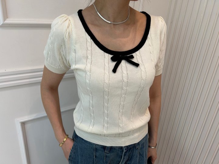 Pearls room - Korean Women Fashion - #womensfashion - Ribbon Knit - 2