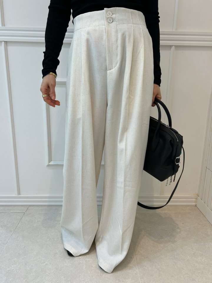Pearls room - Korean Women Fashion - #womensfashion - Two Button Pants - 5