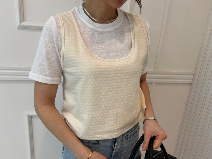 Pearls room - Korean Women Fashion - #womensfashion - Baby Tee - 11