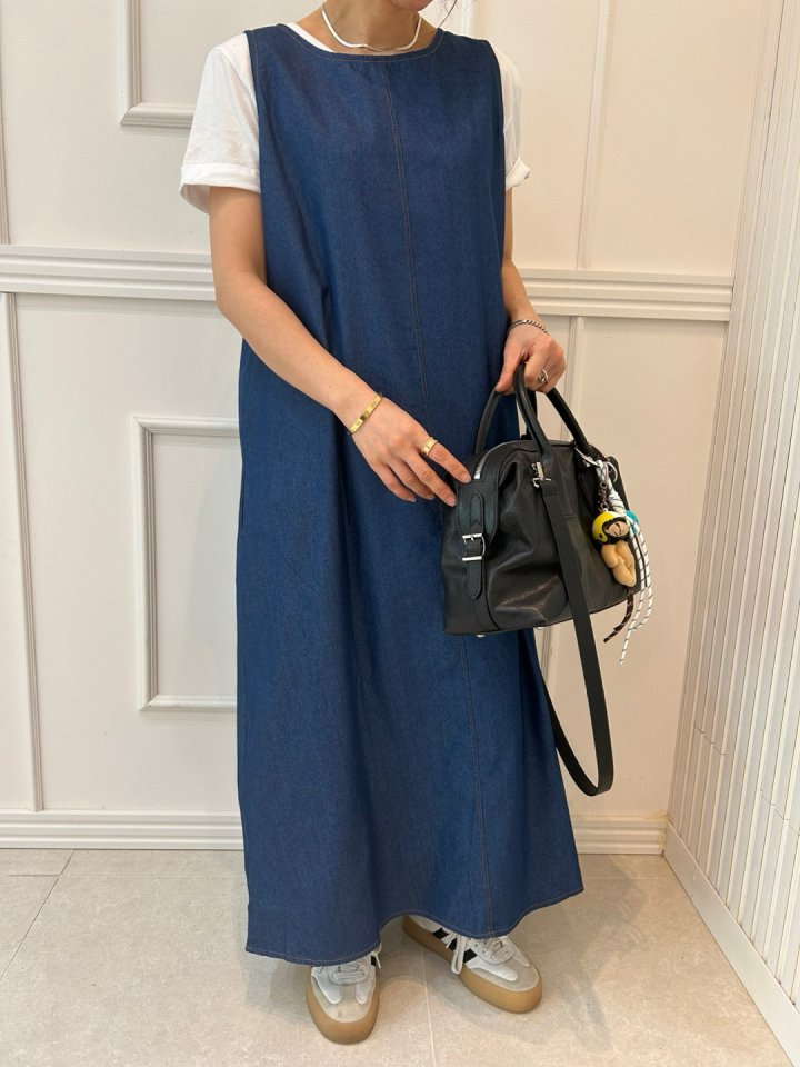 Pearls room - Korean Women Fashion - #womensfashion - Blue Long One-piece - 8