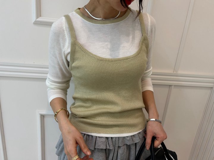 Pearls room - Korean Women Fashion - #womensfashion - Raglan Knit Set - 11