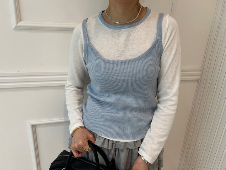 Pearls room - Korean Women Fashion - #womensfashion - Raglan Knit Set - 7