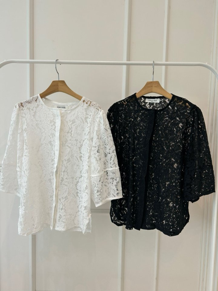 Pearls room - Korean Women Fashion - #womensfashion - Lace Blouse - 11