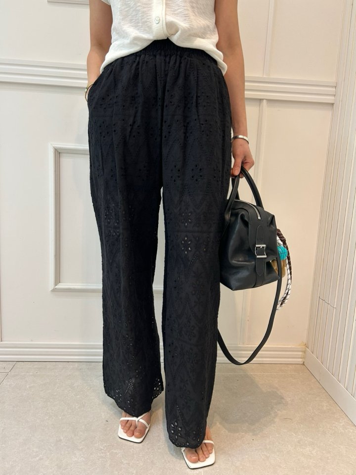 Pearls room - Korean Women Fashion - #womensfashion - Lace Slacks - 6