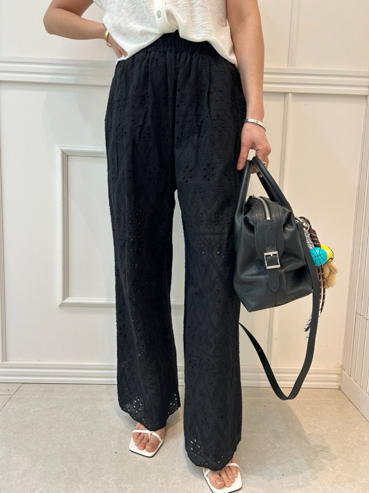 Pearls room - Korean Women Fashion - #womensfashion - Lace Slacks - 8