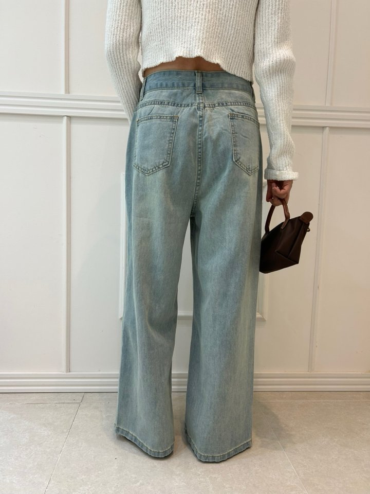 Pearls room - Korean Women Fashion - #womensfashion - Ice Denim Pants - 6