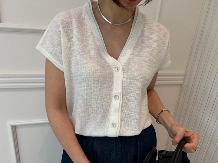 Pearls room - Korean Women Fashion - #womensfashion - Lace Tee with Scarf - 9