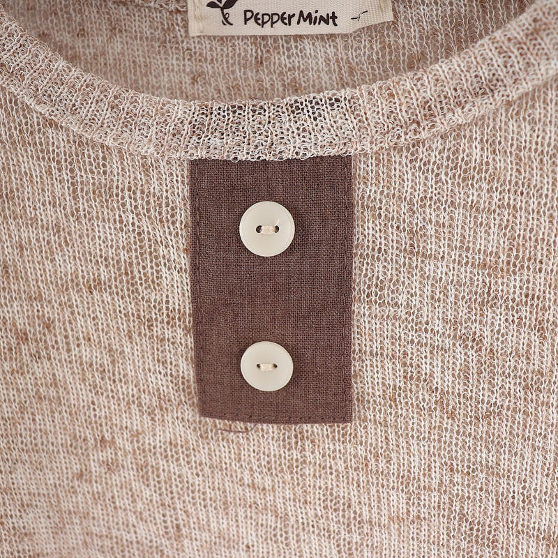 Pepper Mint - Korean Children Fashion - #Kfashion4kids - Knit Button Tee - 10