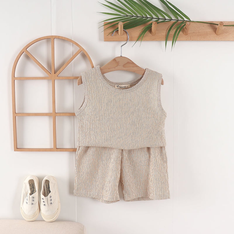Pepper Mint - Korean Children Fashion - #childofig - Stripe Top Bottom Set - 9