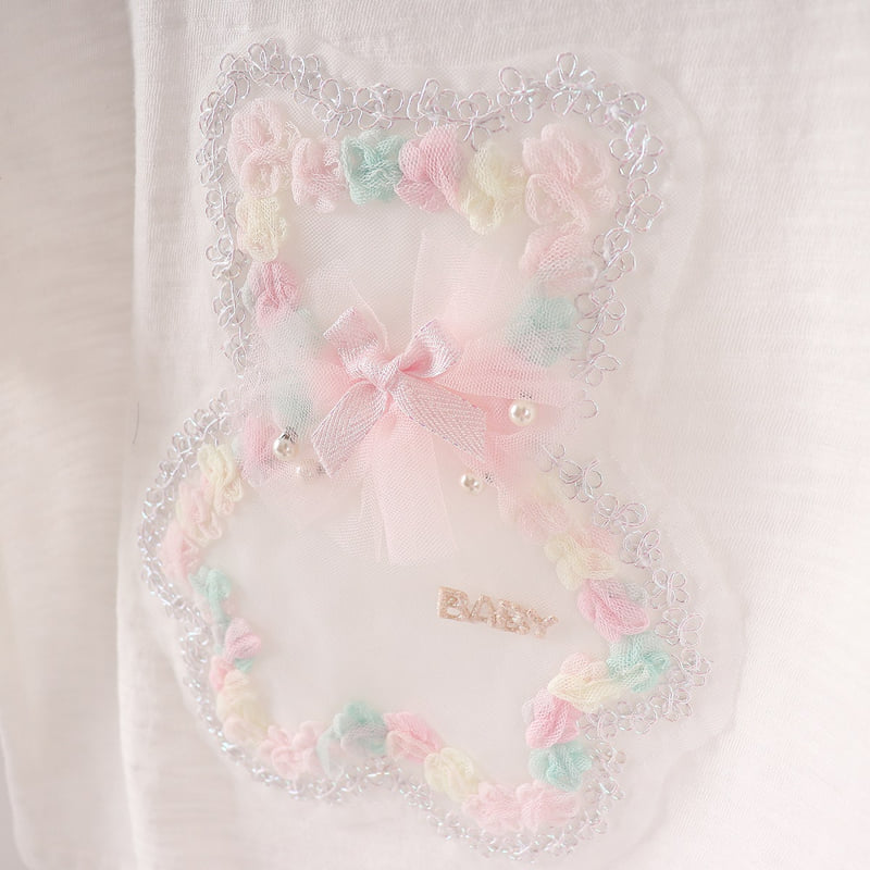 Pepper Mint - Korean Children Fashion - #childofig - Bear Frill Tee - 5