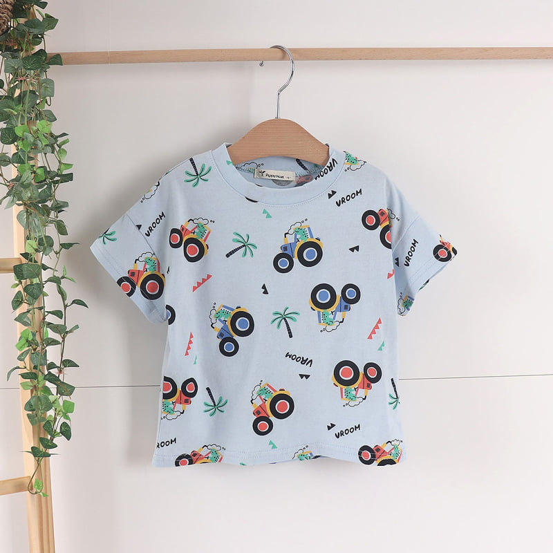 Pepper Mint - Korean Children Fashion - #childofig - Dino Printed Tee - 3