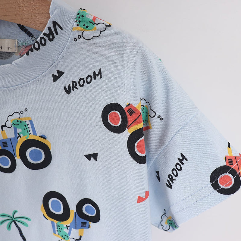 Pepper Mint - Korean Children Fashion - #childofig - Dino Printed Tee - 4