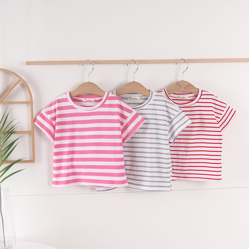 Pepper Mint - Korean Children Fashion - #childofig - Stripe Tee