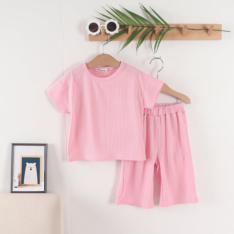Pepper Mint - Korean Children Fashion - #childrensboutique - Stripe Top Bottom Set - 9
