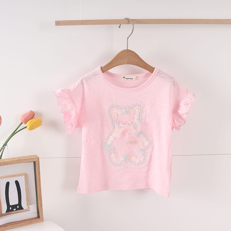 Pepper Mint - Korean Children Fashion - #childrensboutique - Bear Frill Tee - 6