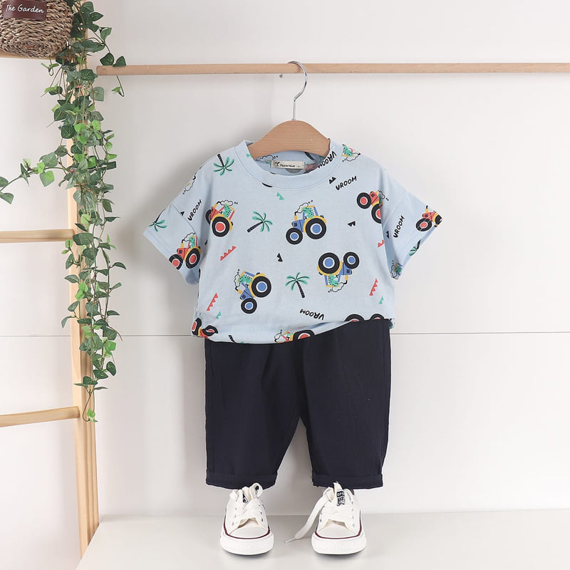 Pepper Mint - Korean Children Fashion - #childrensboutique - Dino Printed Tee - 5